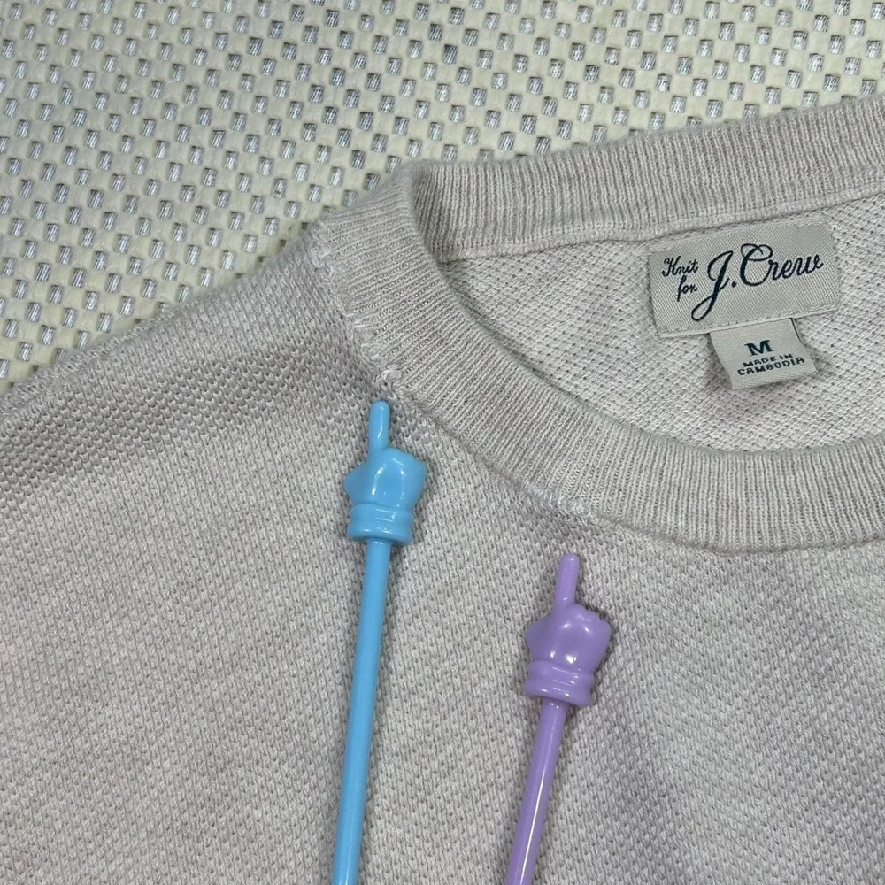 J. Crew Men's Crewneck Sweater in Light Gray